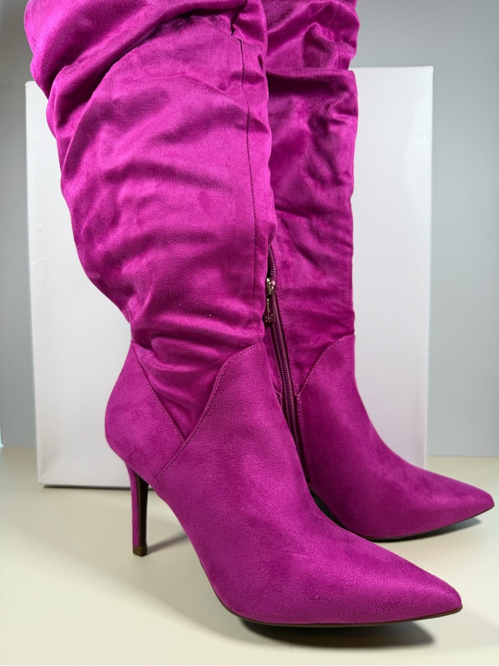 Jessica Simpson Fuchsia Pointed-Toe Stiletto Over-the-Knee Boots
